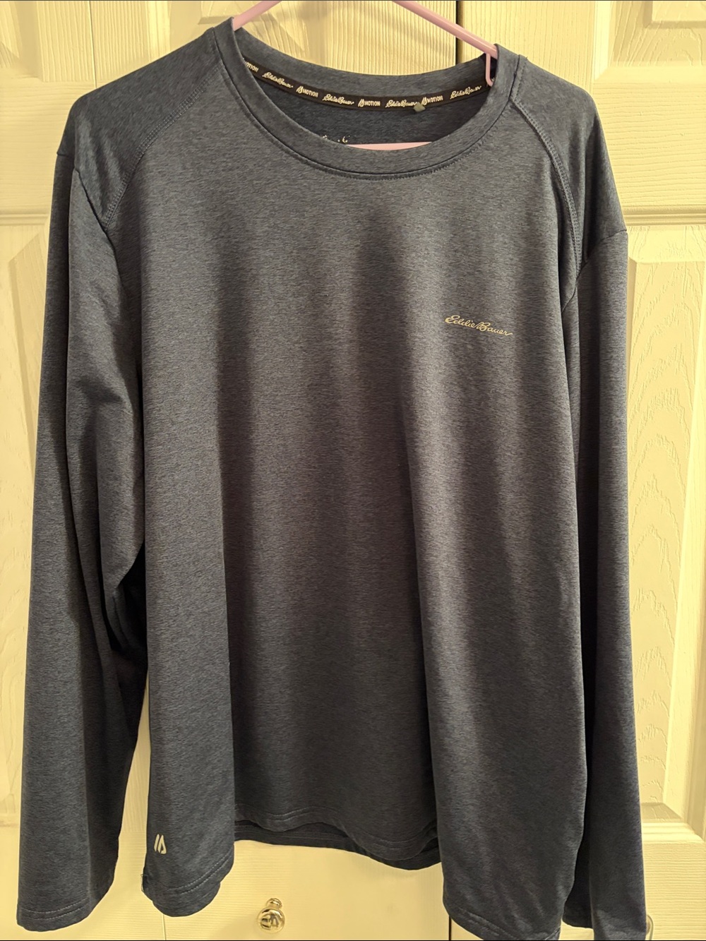 Eddie Bauer Men's Long-Sleeve Crew Neck Shirt - Navy Blue
